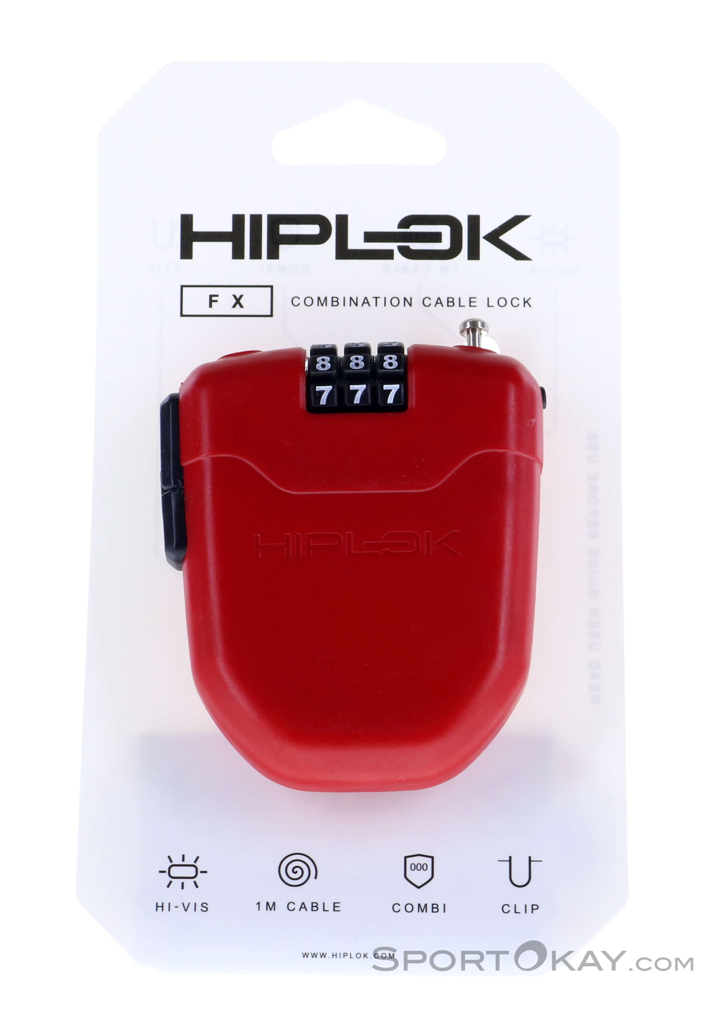 Hiplok FX Fahrradschloss-Rot-One Size