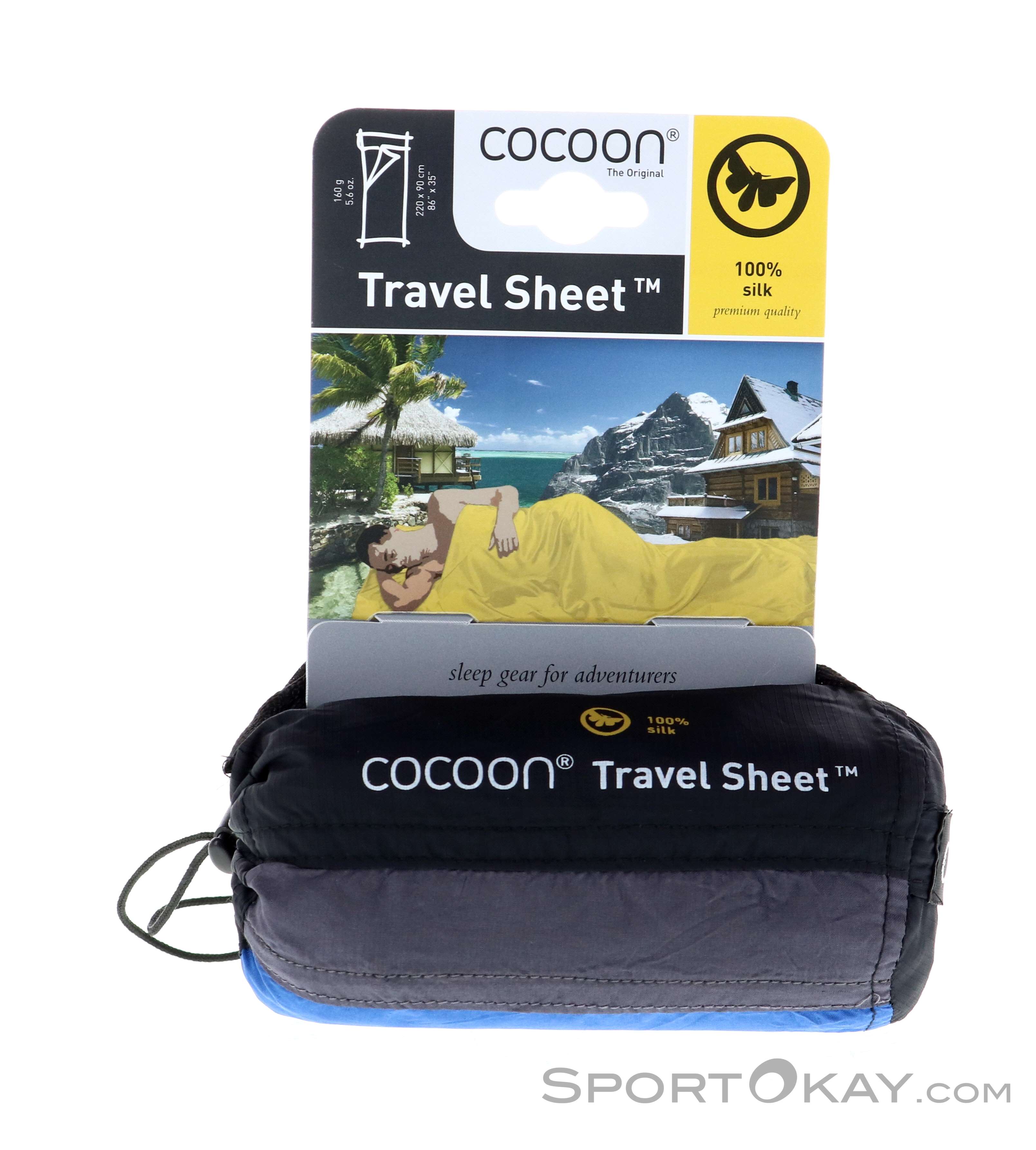 Cocoon Travel Sheet Seidenschlafsack-Hell-Blau-One Size