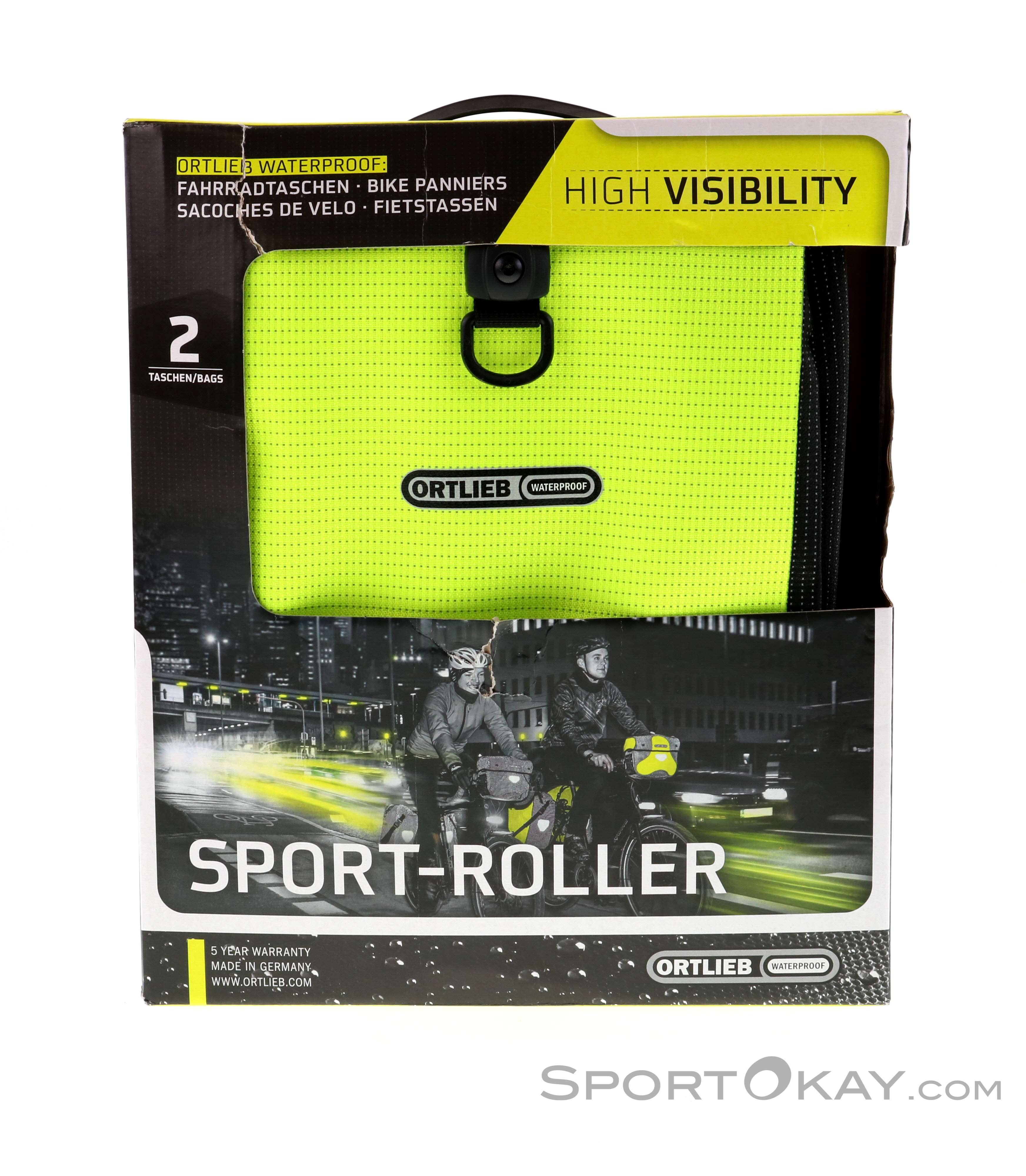 Ortlieb Sport-Roller HighVis QL2.1 12,5l Fahrradtaschen Set-Gelb-One Size