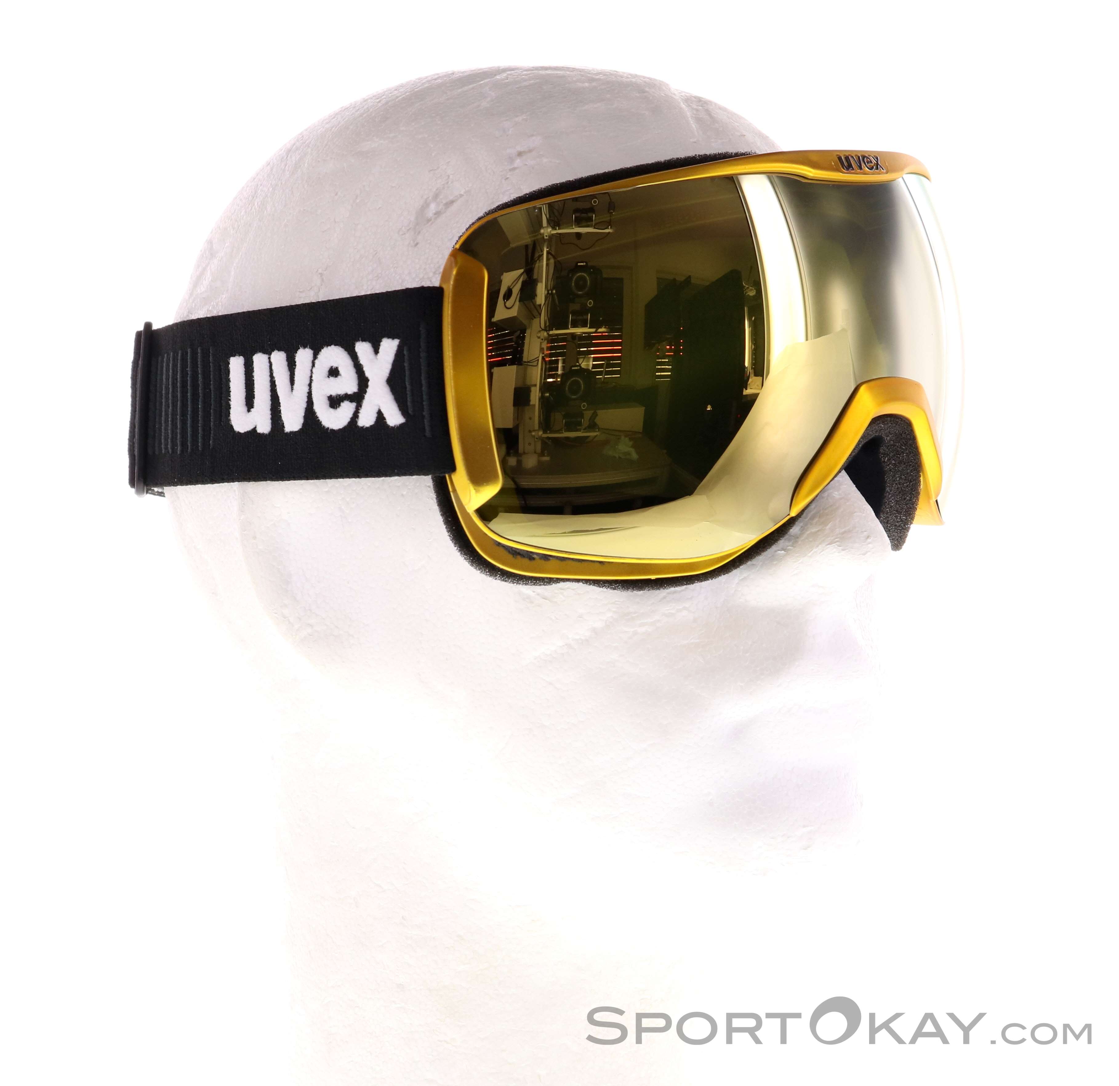 Uvex Downhill 2100 CV Chrome Skibrille-Gold-One Size