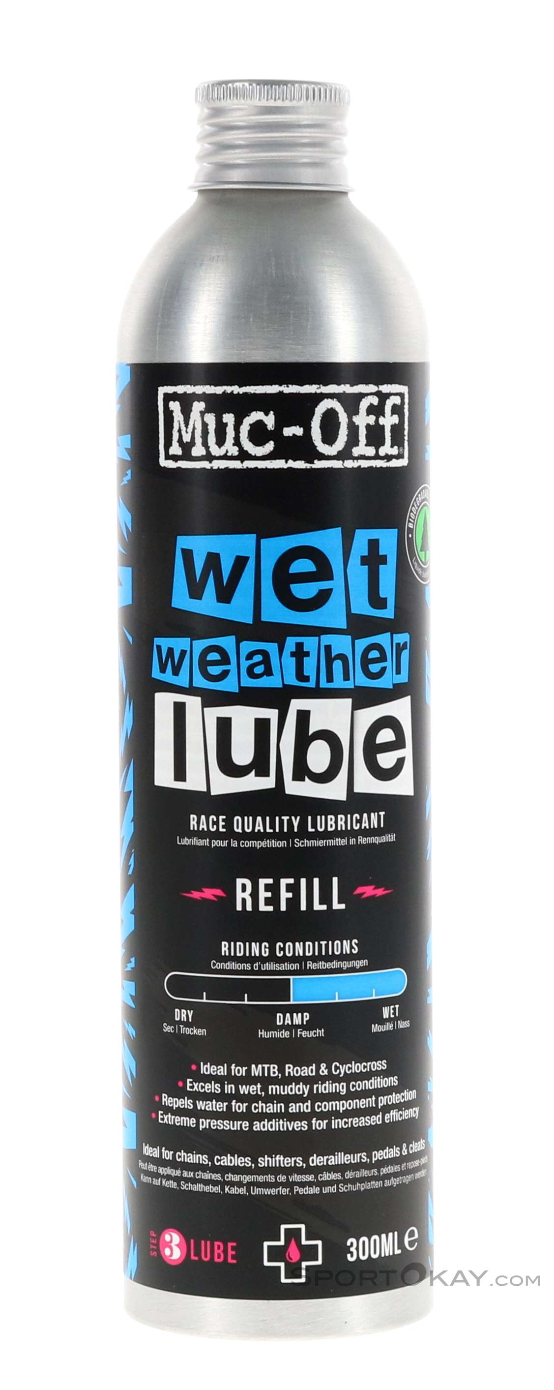 Muc Off Wet 300ml Kettenschmiermittel-Grau-One Size